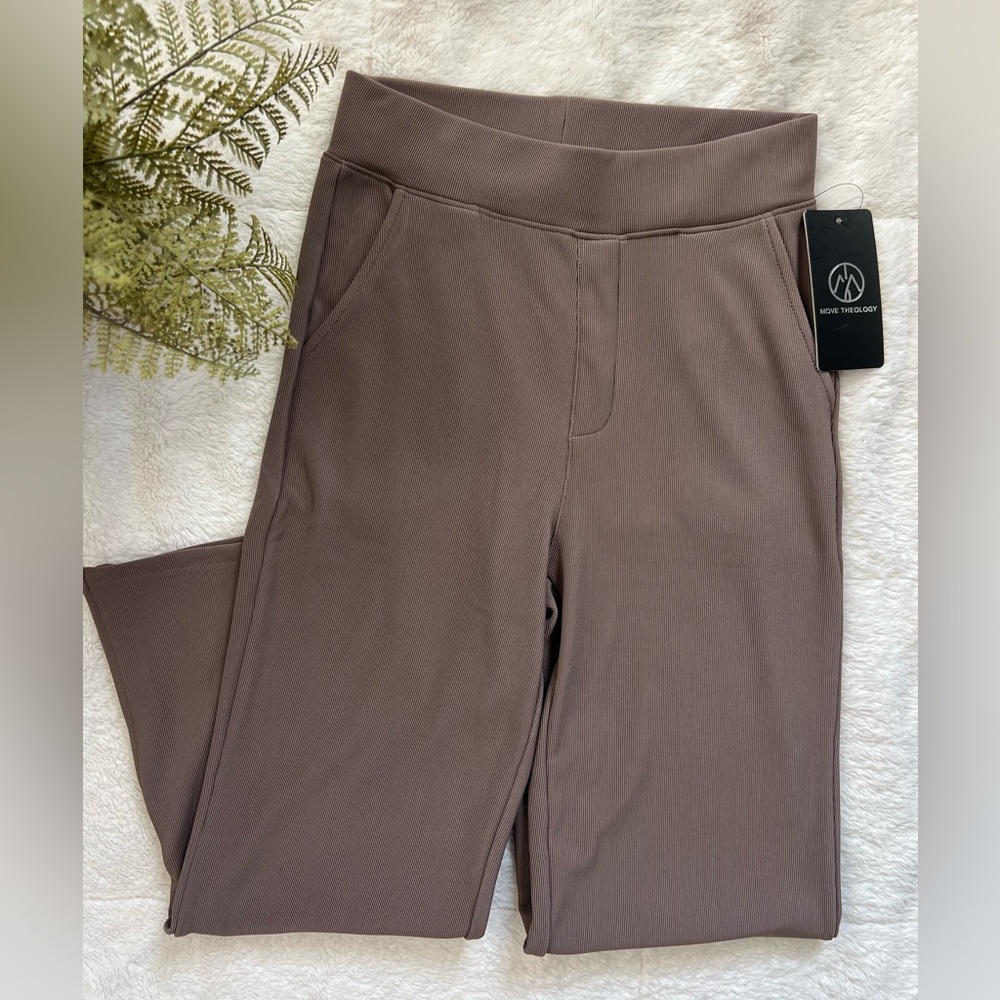 Move Theology Rib Side Slit Pants - Color Iron